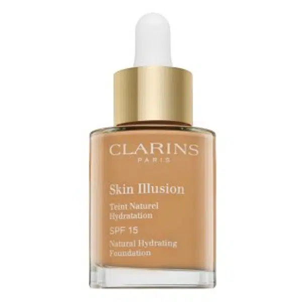 Clarins Skin Illusion Natural Hydrating Foundation tekutý make-up s hydratačným účinkom 112 Amber 30 ml