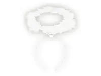 Svatozář s peřím bílá