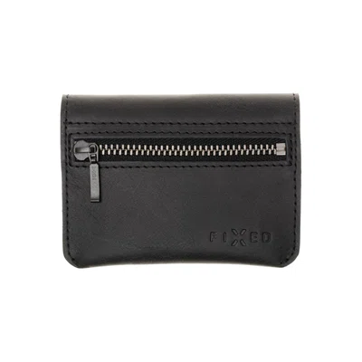 Kožená peněženka FIXED Tripple Wallet z pravé hovězí kůže, černá