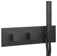 Sapho Dimy - Termostatická sprchová batéria pod omietku so sprchovou hlavicou, čierna mat DM493BL