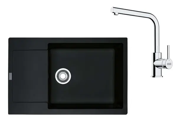 Franke Sety - Kuchyňský set G261O, fragranitový dřez MRG 611-78 BB a baterie FS 3230.031, onyx/chrom 114.0700.727