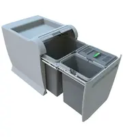 Elletipi City - Vestavný odpadkový koš, dělený, 34 l PTA 4045A