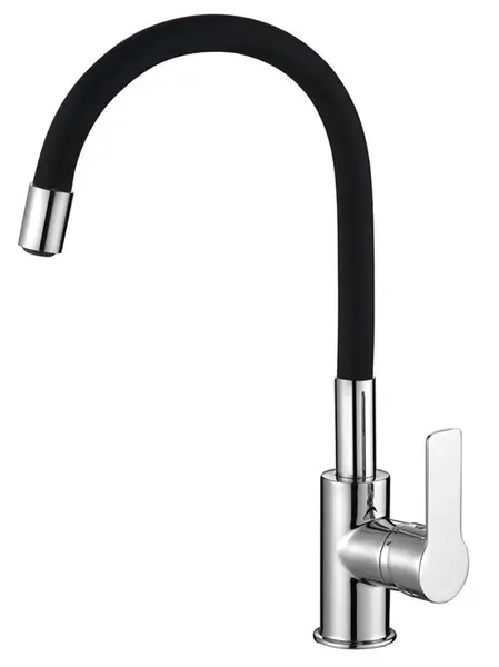 Aqualine Lore - Dřezová baterie s flexibilním ramenem, černá/chrom 1106-70
