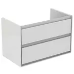 Ideal Standard Connect Air - Umývadlová skrinka, 80x44x52 cm, 2 zásuvky, lesklá biela/biela mat E0819B2