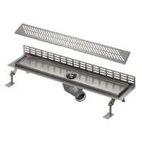 Sanela Nerezové žlaby - Sprchový žlab ke stěně, délka 115 cm, lesklá nerez SLKN 08D