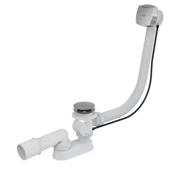 Alcadrain Odtokové súpravy - Vaňová odtoková a prepadová súprava, dĺžka 800 mm, chróm A51CRM-80