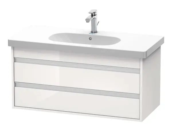 Duravit Ketho - Umývadlová skrinka 48x10x46 cm, 2 zásuvky, lesklá biela KT664802222