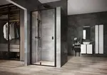 Ravak Nexty - Sprchové dvere pivotové 110 cm, čierna/číre sklo 03OD0300Z1