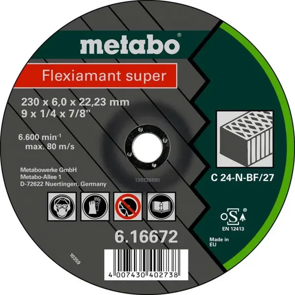 Metabo Príslušenstvo - Brúsny kotúč na kameň 125x22,23 mm 616731000