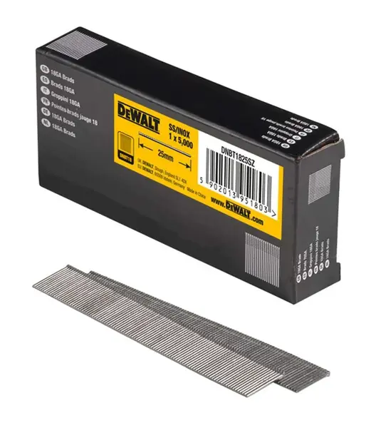 DeWALT Príslušenstvo - Klince 1,25x25 mm, 5000 ks DNBT1825SZ