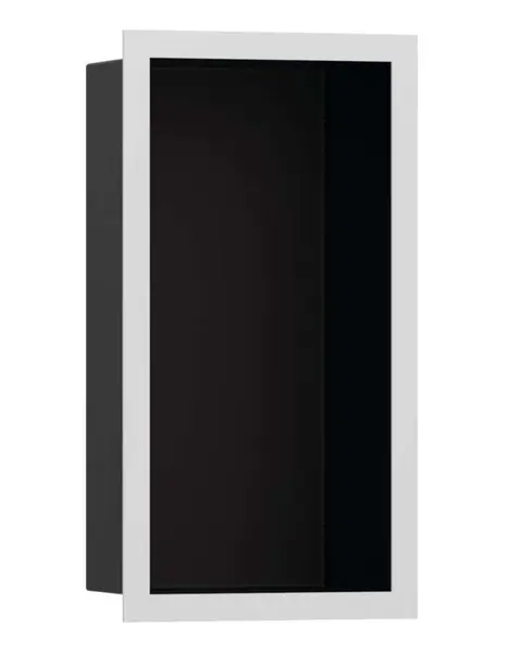 Hansgrohe XtraStoris Individual - Výklenok do steny s designovým rámom, 30x15x10 cm, matná čierna/matná biela 56095700