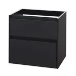 Mereo Opto - Umyvadlová skříňka 61x58x46 cm, 2 zásuvky, černá CN940SROZ1