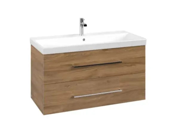 Villeroy & Boch Avento - Umyvadlová skříňka, 98x51x45 cm, 2 zásuvky, Oak Kansas A89200RH