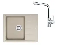 Franke Sety - Kuchynský set G262SA, fragranitový drez BFG 611-62 a batéria FS 3230.031, sahara/chróm 114.0700.732