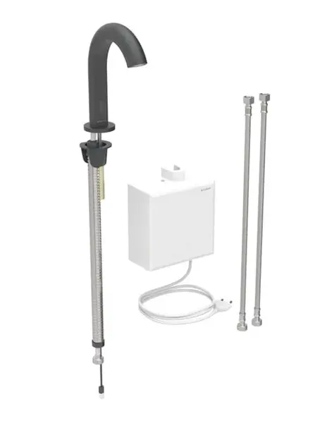 Geberit Piave - Elektronická termostatická umývadlová batéria, sieťové napájanie, easy to clean, matná čierna 116.167.14.1