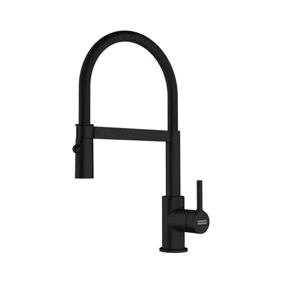 Franke Lina - Dřezová baterie FC 2583.901, s flexibilním ramenem a sprškou, matná černá 115.0725.838