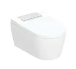 Geberit AquaClean - Elektronický bidet Sela s keramikou, závěsný, TurboFlush, SoftClosing, KeraTect, bílá/lesklý chrom 146.220.21.1