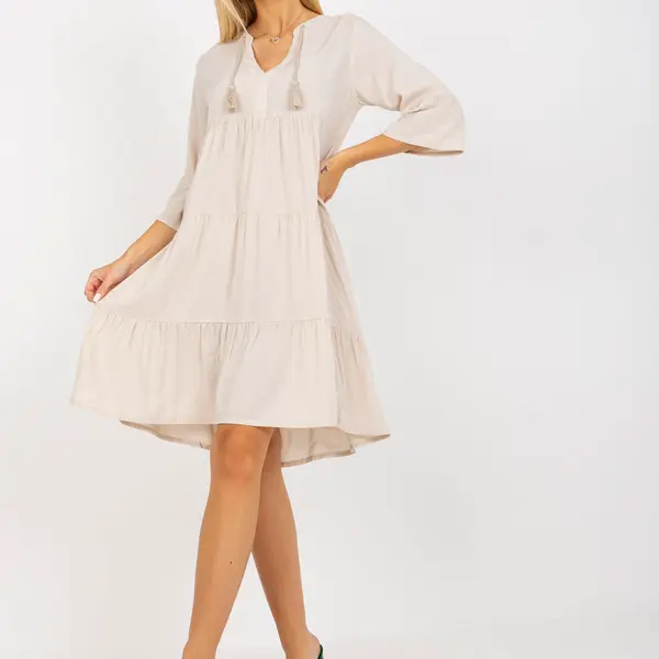 Dress-D73761M30214A1EN-light beige