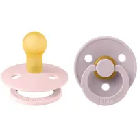 BIBS Colour Natural Rubber Size 1: 0+ months cumlík Blossom / Dusky lilac 2 ks