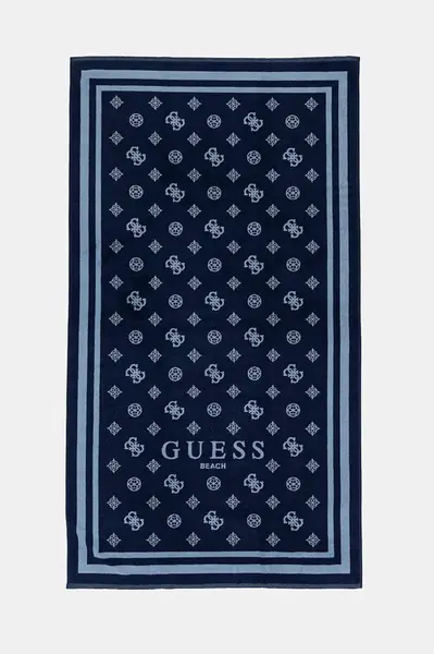 Bavlnený uterák Guess tmavomodrá farba, E5GZ08 SG00P