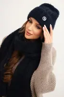 Kesi Dámsky komplet čiapka a dlhý šál z mäkkej priadze granátový