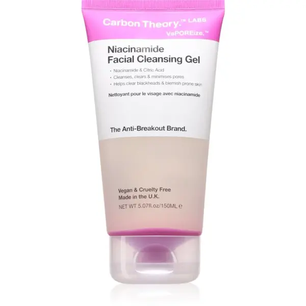 Carbon Theory Vaporeize Niacinamide Cleansing Gel hloubkově čisticí gel s niacinamidem 150 ml