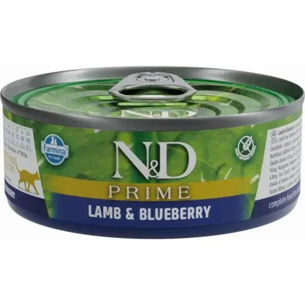 N&D CAT PRIME LAMB & BLUEBERRY 70 GR