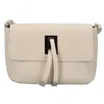 Dámská kožená crossbody kabelka světle béžová - ItalY Porta