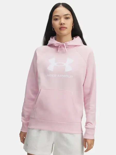 Dámská mikina Under Armour UA Rival Fleece Big Logo HD-PNK - Dámské