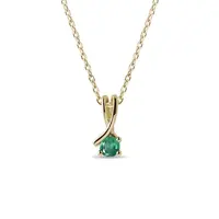 Náhrdelník se smaragdem ve žlutém zlatě KLENOTA