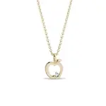 Náhrdelník jablko ve žlutém 14k zlatě KLENOTA