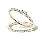 Romantický set prstenů s diamanty ve 14k zlatě KLENOTA