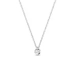 Náhrdelník z bílého zlata s laboratorním diamantem KLENOTA