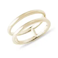 Dvojitý prsten ve žlutém 14k zlata KLENOTA