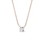 Náhrdelník z růžového zlata s briliantem KLENOTA
