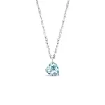 Přívěsek ve tvaru srdíčka s jemným topazem v bílém zlatě KLENOTA