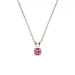 Náhrdelník z ružového zlata s okrúhlym turmalínom KLENOTA