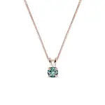 Náhrdelník z ružového zlata s modrým diamantom KLENOTA