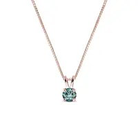 Náhrdelník z ružového zlata s modrým diamantom KLENOTA