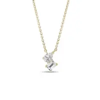 Diamantový náhrdelník cluster zo žltého14k zlata KLENOTA