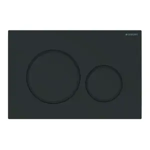 Geberit Sigma20 - Ovládací tlačítko splachování, matná černá/černá 115.882.16.1