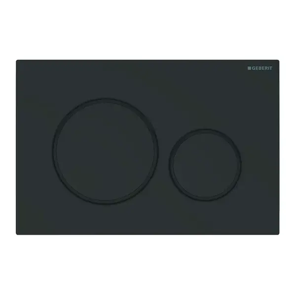 Geberit Sigma20 - Ovládací tlačítko splachování, matná černá/černá 115.882.16.1