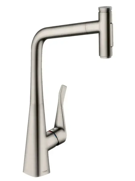 Hansgrohe M71 - Dřezová baterie M7117-H320 s výsuvnou sprškou, sBOX, vzhled nerezu 73816800