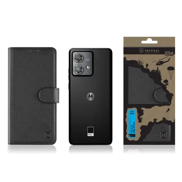 Flipové pouzdro Tactical Field Notes pro Motorola Edge 40 Neo, černá