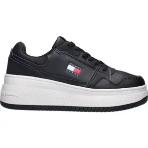 Tommy Hilfiger TJW RETRO BASKET FLATFORM Dámska vychádzková obuv, čierna, veľkosť