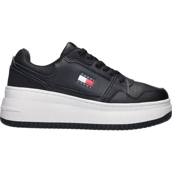 Tommy Hilfiger TJW RETRO BASKET FLATFORM Dámska vychádzková obuv, čierna, veľkosť
