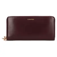 Dámská kožená peněženka Calvin Klein Ritte - vínová