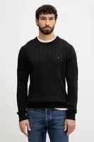 Bavlněný svetr Tommy Hilfiger bílá barva, MW0MW33132