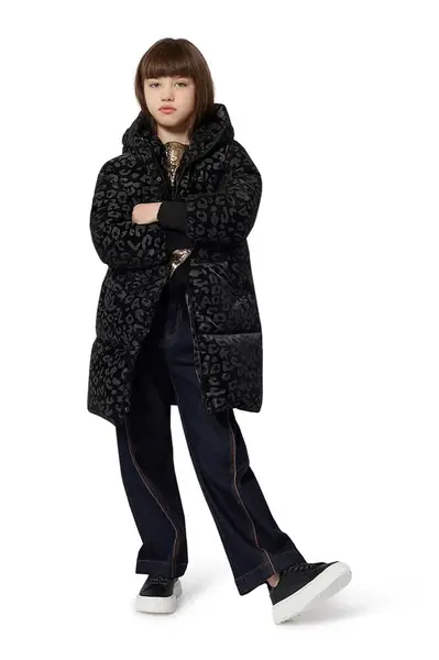 Dětská bunda Karl Lagerfeld černá barva, Z30601