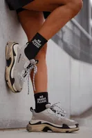 Milena Dámské Ponožky Se Nápisem NO DRAMA PLEASE Černé
